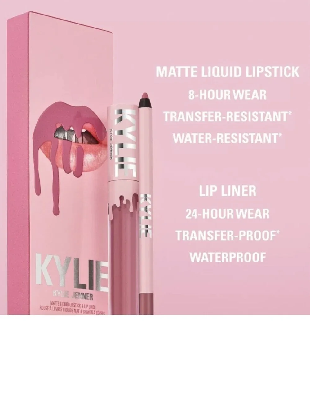Kylie Matte Lip Kit Lipstick & Liner: Sweater Weather (704), NIB